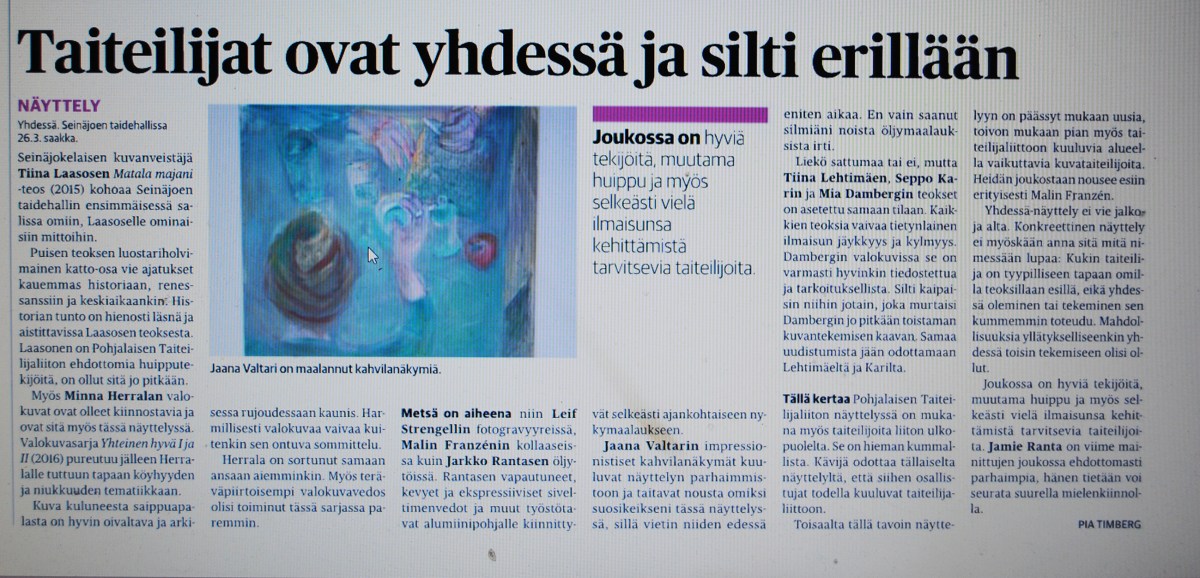 kritiikki Pohjalainen ja Ilkka